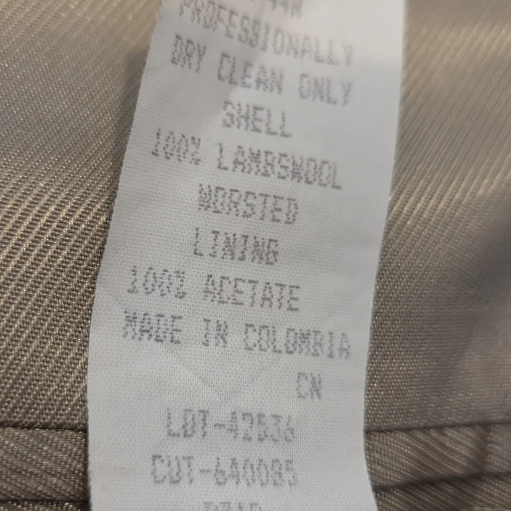 VTG Tweed Jacket L Black Beige Herringbone 100% Lambs Wool Blazer Sport Coat 44R - Picture 11 of 16